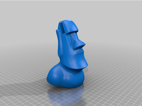 Moai Brille Halter Unterstützung 3d print model - Mito3D
