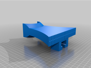 longboard estante soporte 3 trozo 3d print model - Mito3D