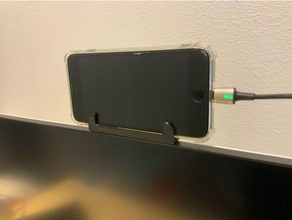 iPhone Halter Unterstützung Monitor Webcam Spiegel 3d print model - Mito3D