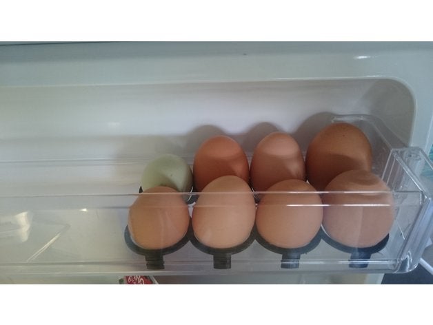 frugal egg tray eggs fridge homestead makerfarm 3D print model - Mito3D