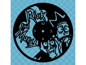 reloj Rick Morty Netflix tv Serie Wanduhr 3d print model - Mito3D
