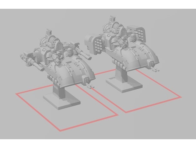 Anti Schwere Speeder segmentiert Rüstung galaktisch Kreuzfahrer Remix Epos epic30k epic40k Rahmen 3D print model - Mito3D