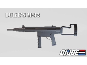 duque m 32 112 escala 6 pulgada acción figura cobra gi Joe pistola m32 ametralladora metralleta juguete 3d print model - Mito3D