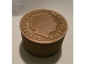 novelty pound coin container 3d print model - Mito3D