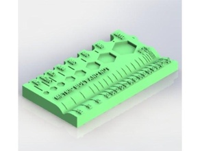métrica parafuso noz calibre m2 m10 3d print model - Mito3D