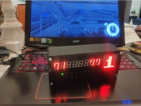 sim racing dashboard 8x8 led matrix arduino micro freecad panel simracing tm1638 3d print model - Mito3D