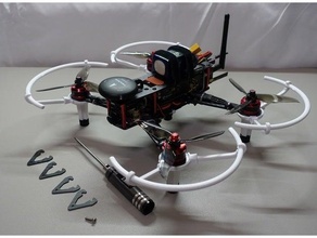 drone hélice garde jambe 250 classe diydrones drones courses 3d print model - Mito3D