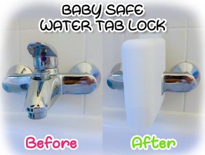 baby safe water tab lock 3d print model - Mito3D