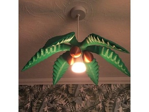 Palme Baum Schatten Decke Lampe Licht Kokosnuss Kokosnüsse Schreibtisch Lampenschirm 3d print model - Mito3D