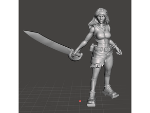 slippery syl lonegan female human pirate pathfinder wormwood 3d print model - Mito3D