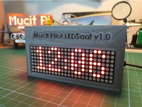 ledclock arduino relógio digital dotmatrix conduziu 3d print model - Mito3D