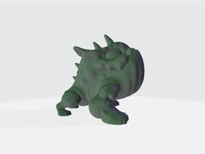 rana criatura dd miniatura demonio lagarto pionero mini losas 3d print model - Mito3D
