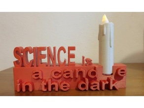 scienza candela buio carl sagan tè luce 3d print model - Mito3D