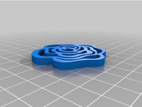 rose ornament flower keychain keyholder keyring small 3d print model - Mito3D