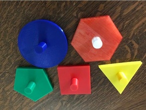 montessori tracing shapes 3d print model - Mito3D