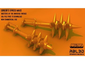 spikor's spiked mace motu vintage weapon accessory action figure heman mattel motuv rbl3d retro spikor 3d print model - Mito3D