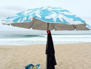 beach umbrella clothes hanger 3d print model - Mito3D
