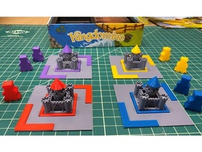 kingdomino components + 3 player base boardgame boardgames 3d print model - Mito3D