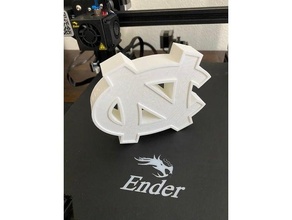 unc logo desk freestanding 3d print model - Mito3D