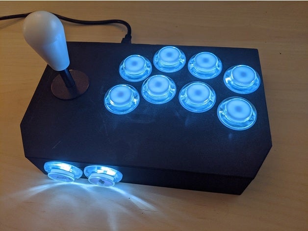 oyun makinesi kontrolör buton kabine kontrol panel kolu makine ped Kutu 3D print model - Mito3D