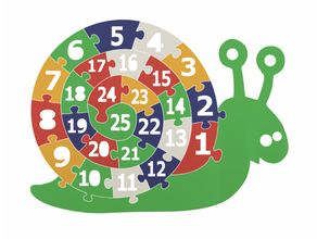 lumaca puzzle colori educativo ragazzi apprendimento numeri 3d print model - Mito3D