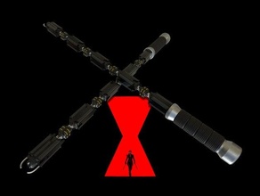 noir veuve 2020 choc bâtons vengeurs bâton cosplay accessoire soutenir arme costume merveille univers film 3d print model - Mito3D
