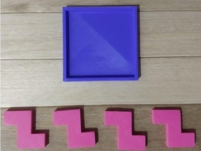 lettre puzzle cerveau taquin 3d print model - Mito3D