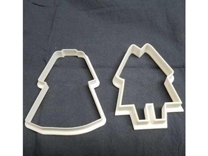 hanbok cookie cutters cutter femaile 3d print model - Mito3D