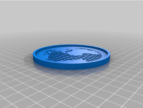 globe coaster remixed stencil stl drink 3d print model - Mito3D