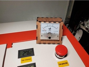 ammeter external box angled view analog co2 k40 laser plywood power wood 3d print model - Mito3D