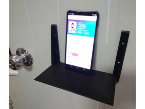 flip down estante remezclar baño smartphone 3d print model - Mito3D