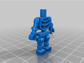 lego like esqueleto minifig 2 peça remixar Lego 3d print model - Mito3D