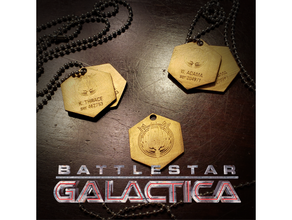 bsg dog tags battlestar galactica kara thrace william adama 3d print model - Mito3D