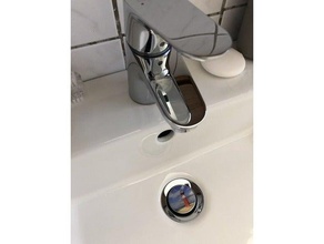 drainer adaptateur bague salle bains évier 3d print model - Mito3D
