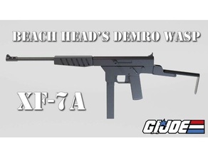 demro xf-7a wasp 112 scale 6 inch action figure beach head gi joe classified gun machine submachinegun toy 3d print model - Mito3D