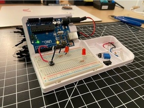 breadboard arduino uno holder case prototyping 3d print model - Mito3D
