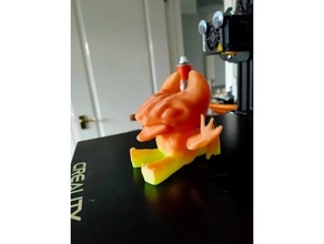 Sitzung Drachen Kreatur Spaß glücklich Modell sitzender Drache lächelnd 3d print model - Mito3D