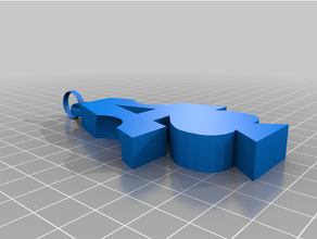 pala colgante pendiente encanto cadera salto letra bibliotecas Siracusa 3d print model - Mito3D
