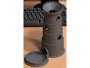 jet collapsible dice tower tabletop 3d print model - Mito3D