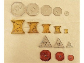 dnd coins - numbered & scaled prop 3d print model - Mito3D