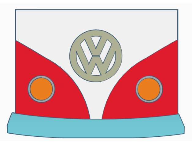 Gesicht Kombi wv ou poign Kühlschrank 3D print model - Mito3D