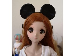 rato orelhas bjd boneca inteligente bola junta 3d print model - Mito3D