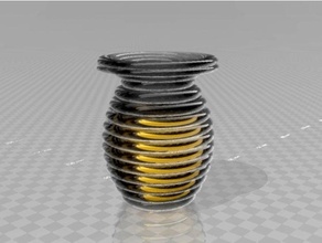 clásico miel vaso 3d print model - Mito3D