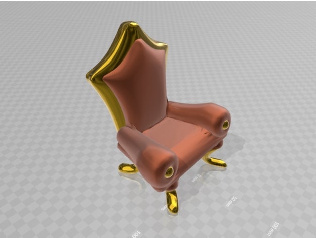 élégant chaise 3D print model - Mito3D