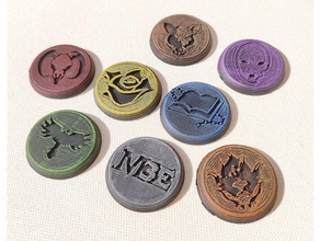 malifaux scheme markers game tokens marker 3d print model - Mito3D