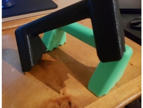 push-up bars carpet grip teeth octopus bar pushup single print toothed 3d print model - Mito3D