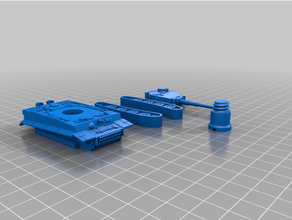 tiger tank rotatable turret 3d print model - Mito3D