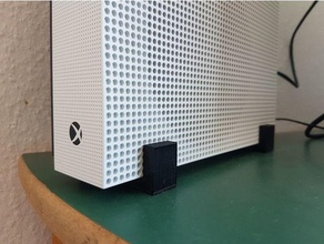 xbox vertical stand minimal flat flush holder simple small snap snappy 3d print model - Mito3D