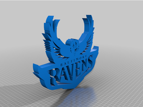 baltimore ravens logo 3d print model - Mito3D