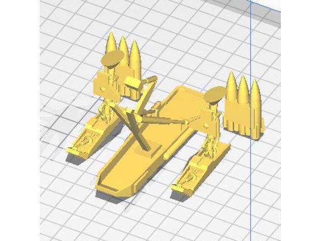 estrangeiro dropship remixado partes alienígenas Cheyenne aterrissagem engrenagem 3D print model - Mito3D